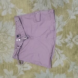 Purple cargo mini skirt